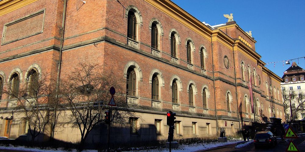 Gevel van de Nationale Galerij, het kunstmuseum in Oslo