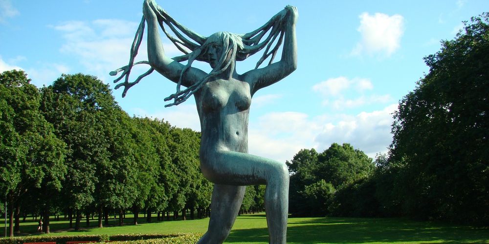 Beeld in het bekende Vigeland Park in Oslo