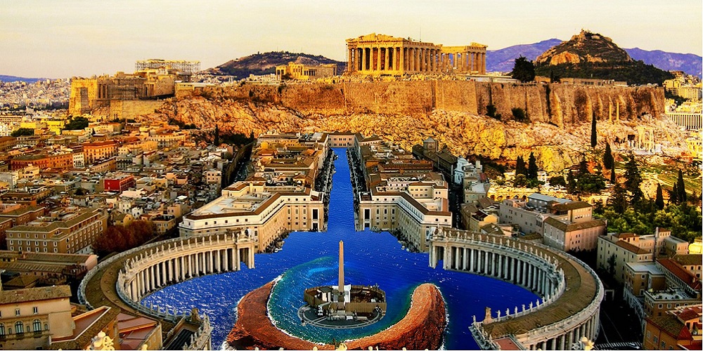 Uitzicht op Athene